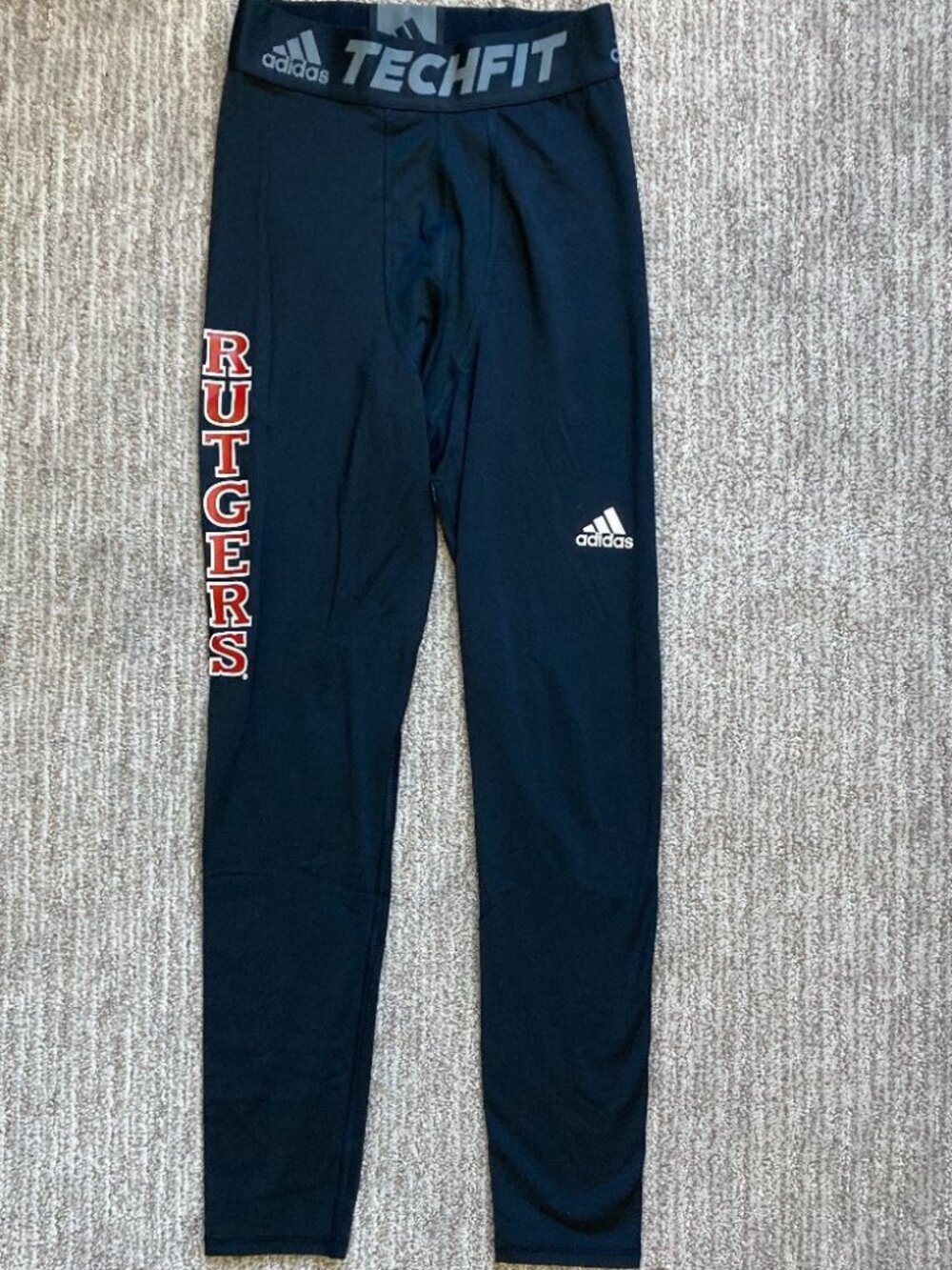 Men's Small Adidas Rutgers Techfit Climawarm Track tights Compression Black